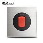 Переключатель для двухполюсной плиты Wallpad серый L6, переключатель нагревателя воды 20A 45A для кондиционера переменного тока, Матовая серебристая алюминиевая пластина
