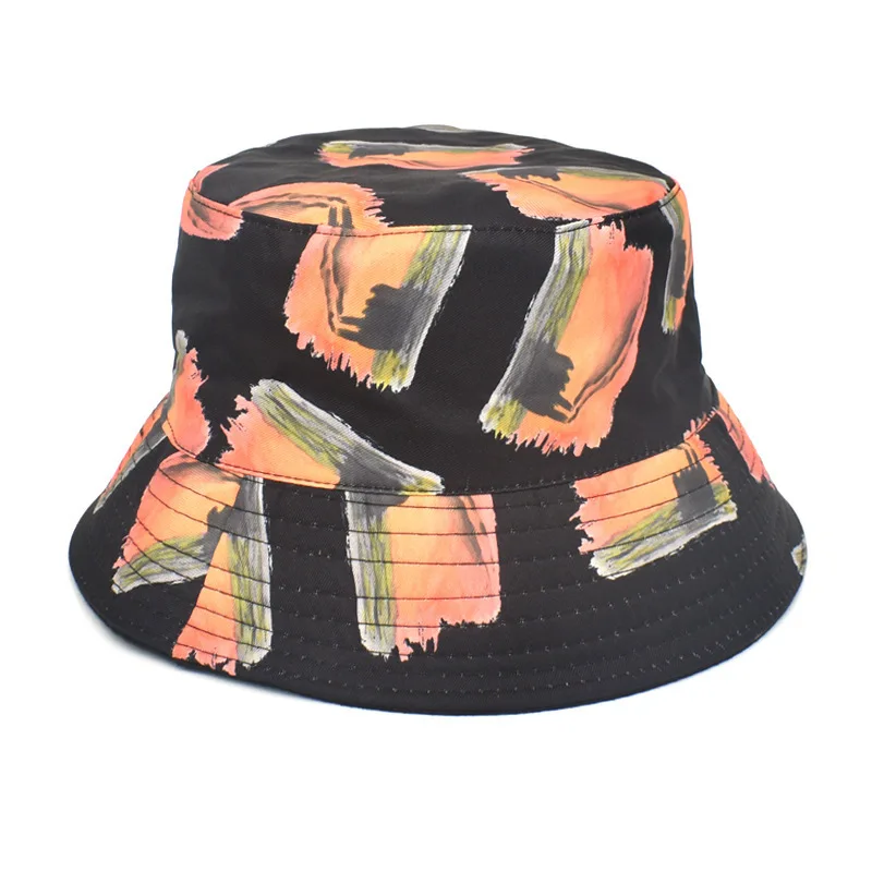 Fashion Print Bucket Caps Summer Foldable Sunscreen Fisherman's Panama Hats 2021 Man Woman Causal Hip Hop Buckets Hat |