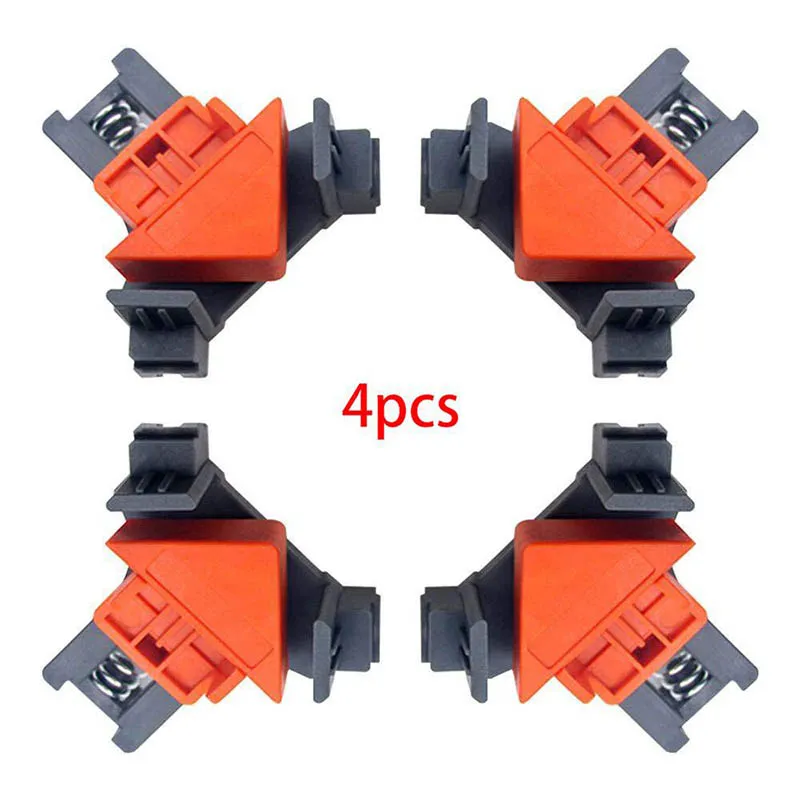 

Wood Clamps 4Pcs Set Multi-Angle90 Degree Fixer DIY Hand Tools Corner Clamp Suitable for Woodworking, Drilling
