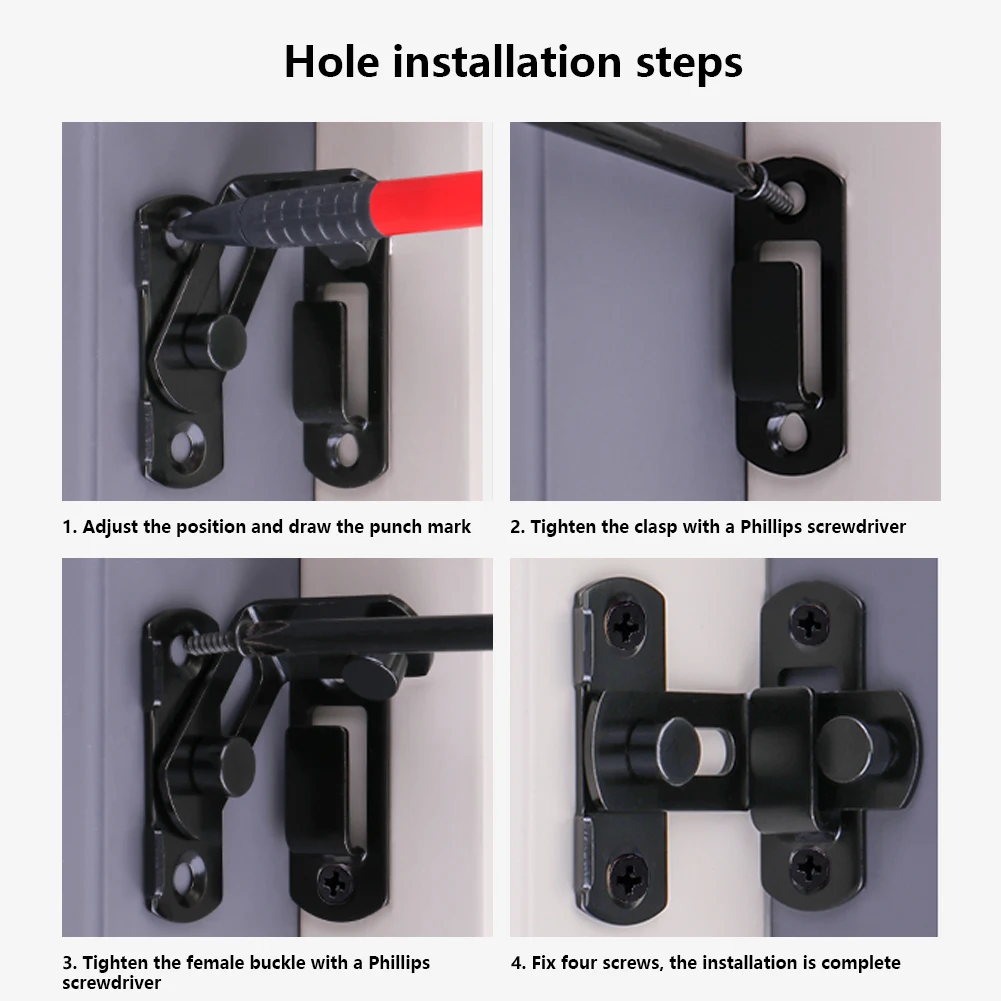 Задвижка для двери сарая из литой стали декоративная пряжка с прямым углом