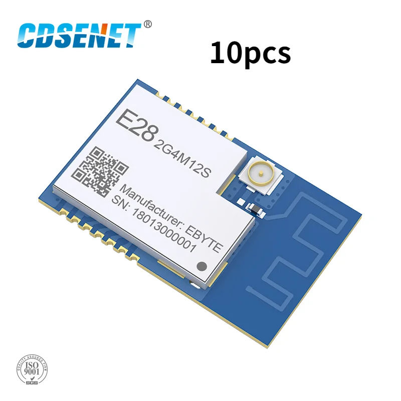 10pcs/lot CDSENET E28-2G4M12S RoHS 2.0 SX1280 LoRa Bluetooth Wireless RF Transceiver 2.4 GHz Module SPI Long Range 2.4ghz