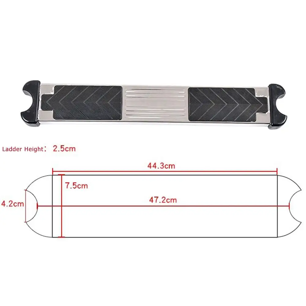 Лестница со сменным шагом из нержавеющей стали с 2 винтами для бассейна | Спорт и