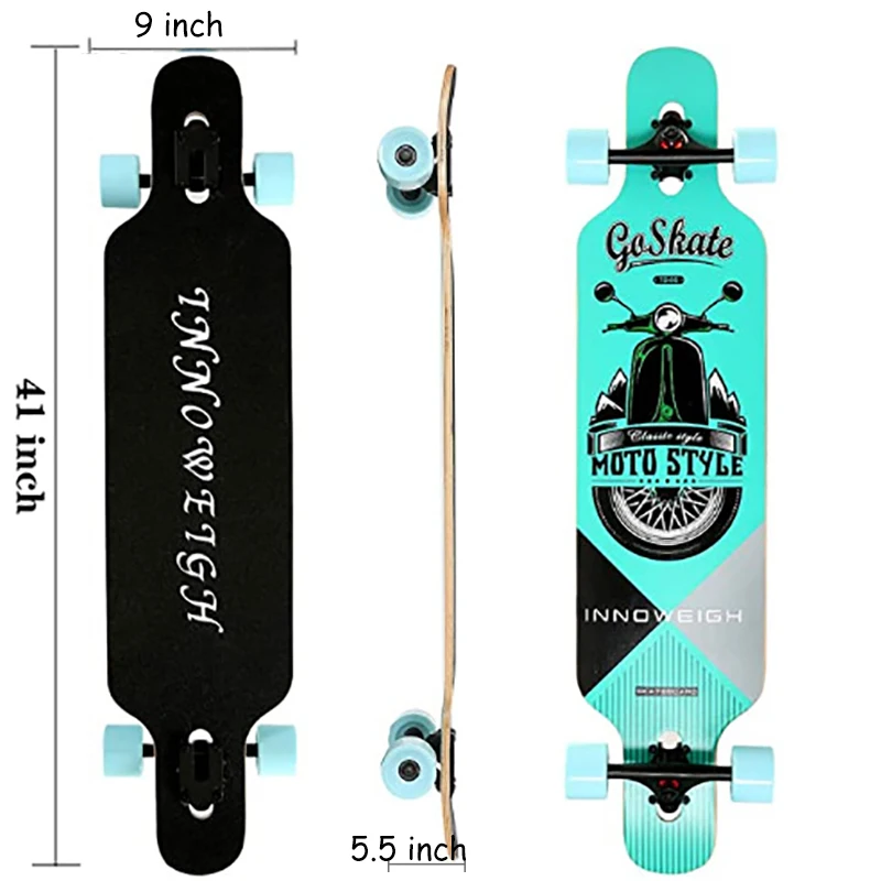 

Skateboard 41inch Longboard Widen PU Wheels Wood Maple Bearings Skate Child Complete Teenagers Skate Board Parts Accessories