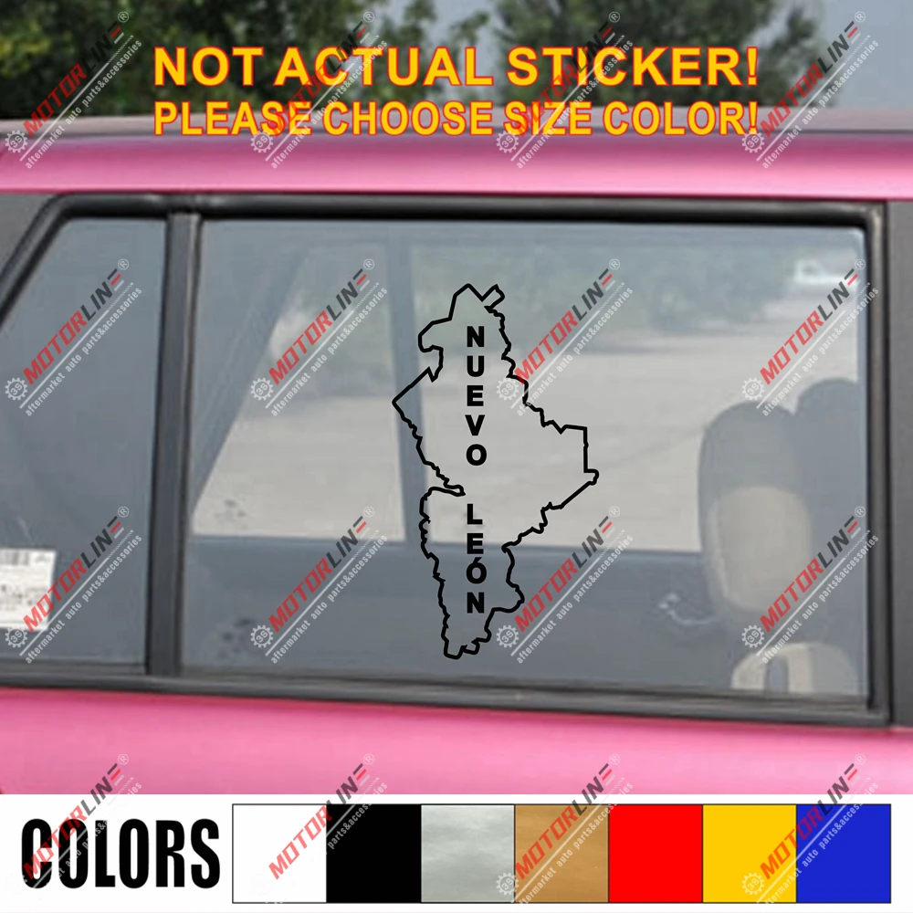 Новый ЛЕОН штат Мексика Мексиканская карта контур Наклейка автомобиля винил