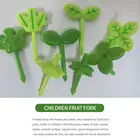 8 шт.компл. вилка для фруктов, пластиковая вилка для бенто, вилка для зубочисток, вилка для листьев, миниатюрные медиаторы для тортов, салата, украшение для обеда, домашняя коробка Mini Sm P0x1