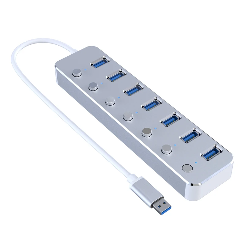 3.0 Hub Super Speed 7 Ports External Mini-USB Splitter Portable for Apple Macbook Air Laptop PC Tablet | Компьютеры и офис