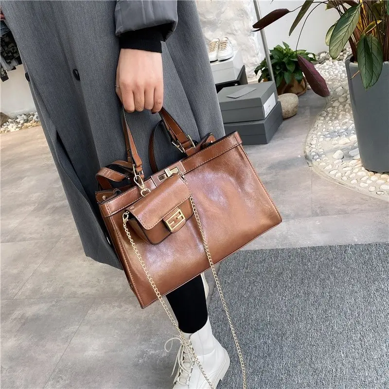 

Fashion Vintage Women Shoulder Bags Composite Mini Flap Large Handbag Brand Designer Style