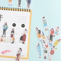 40 pcslot kawaii stickers character series ins photo stickers srapbooking decoration journal stationery stickers girls