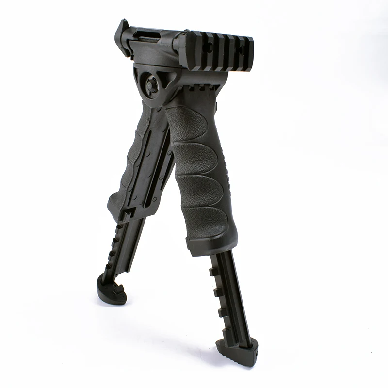 Grip with mount Тактический полимерный пистолетный захват QD вертикальный захват складной сошка ручка Foregrip для охоты страйкбол M4 M16 AR15 винтовка аксессуар - Цвет: Grip with mount