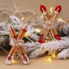 Деревянные сани, подвеска на елку, окно, витрина, подвесное украшение, Рождественский Декор