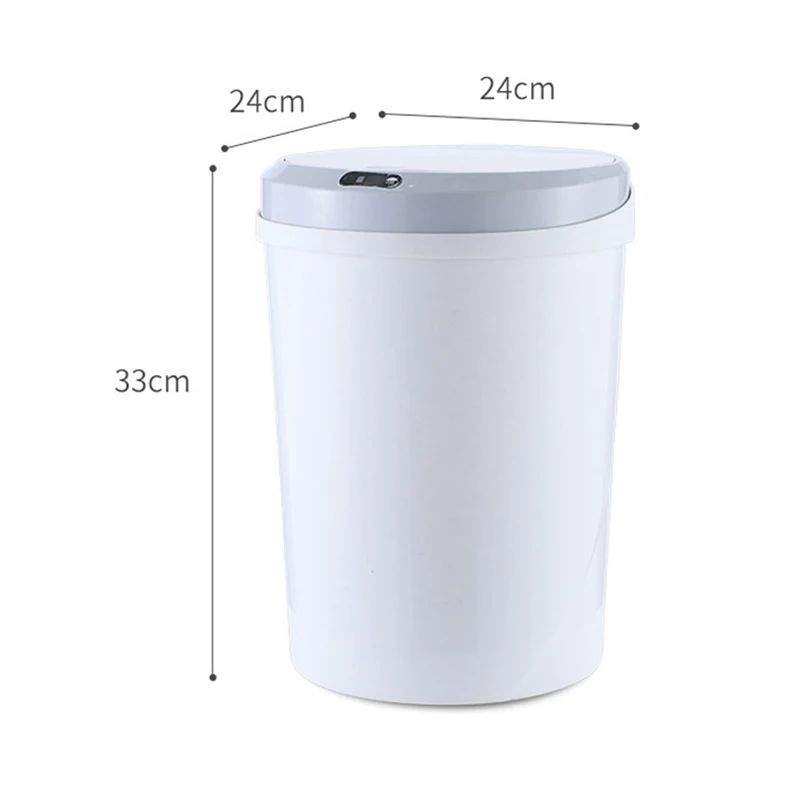 

12L Intelligent Induction Trash Can Infrared Sensor Automatic Waste Bin Kitchen Bathroom Home Smart Electric Garbage Trash Bins