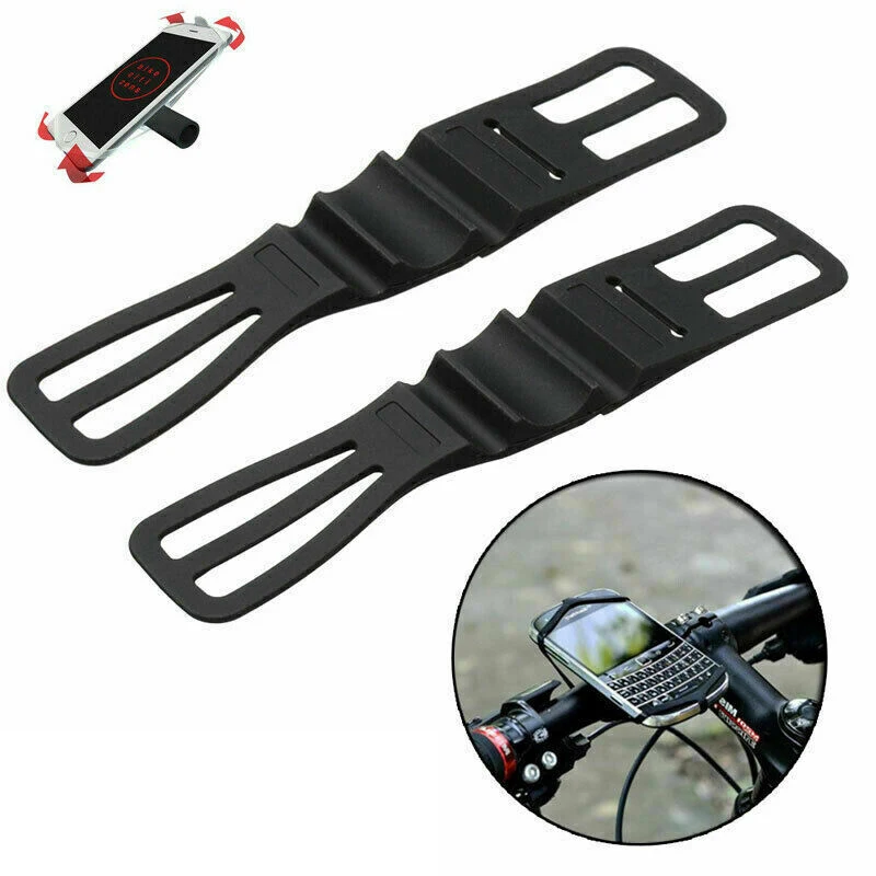 

1PCS Silicone Bicycle Mobile Phone Bracket Strap Cycling Phone Holder Band For Smartphone Handlebar Mount Bike Accessories QM