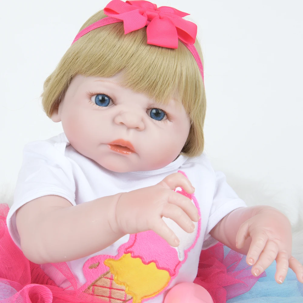 22 ''новые Bebe Reborn куклы для оптовой продажи прекрасный полный силиконовый