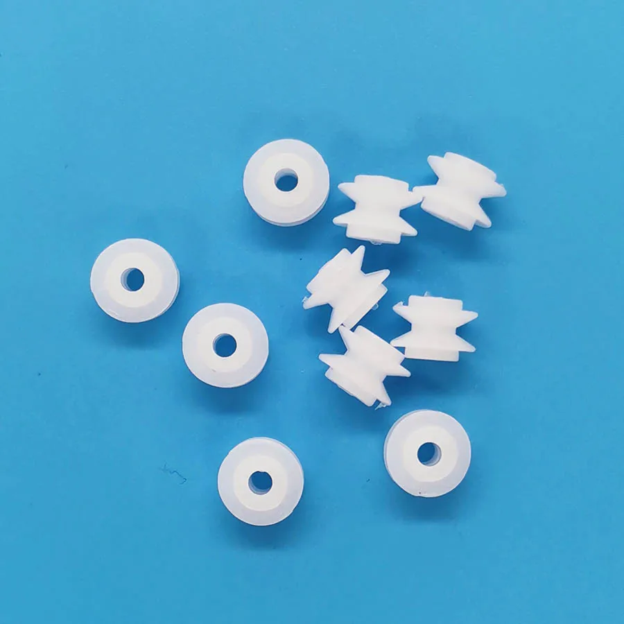 72A Plastic Pulley Diameter 7mm Tight for Hole 2mm Motor Wheel Model Toy Accessories 10pcs/lot