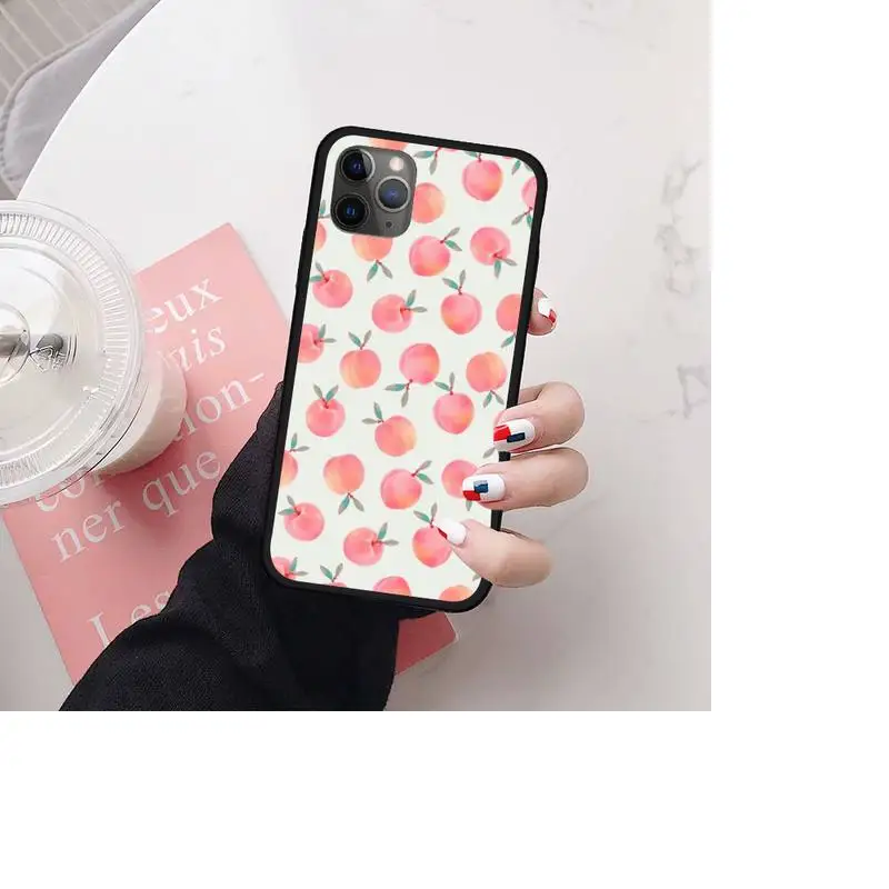 

Peach Phone Case for iPhone 11 12 pro MINI XS MAX 8 7 6 6S Plus X 5S SE 2020 XR