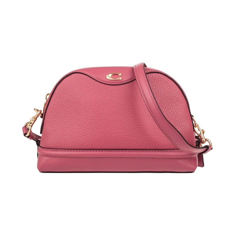 Coach F37863 Ivie сумка-портфель из кожи с галькой - Цвет: pinkF37863IMLJV