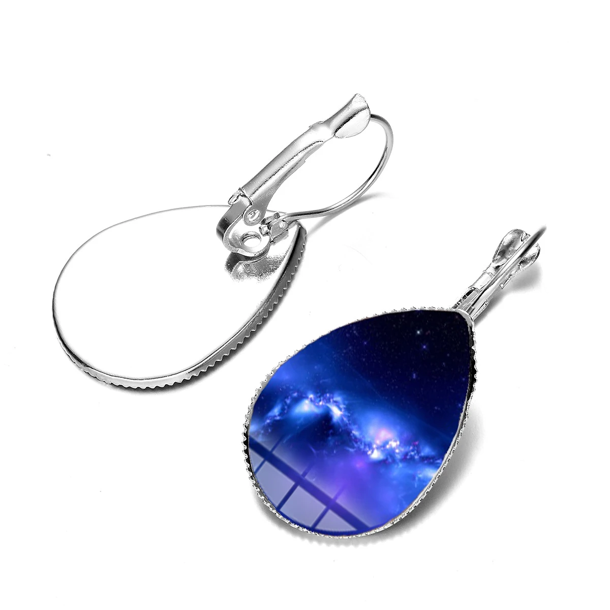 Азиатских Galaxy Туманность Капли серьги Романтический пространство стекло