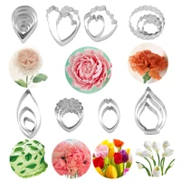 polymer clay cutters austin rose peony carnation calla lily shape stainless steel for cookie pottery fondant craft cutting tool