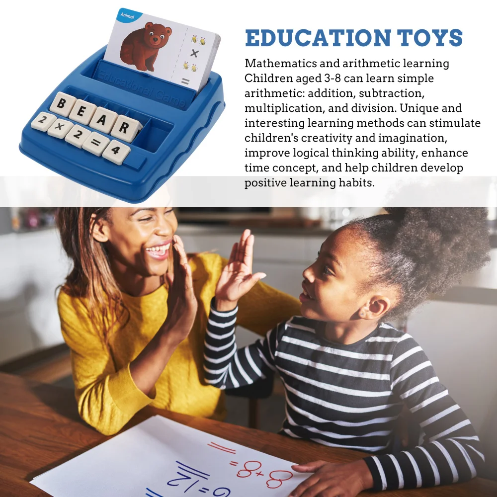 

1 Set Kids Playthings Education Alphabet Spelling Playthings Number Toys (Blue)