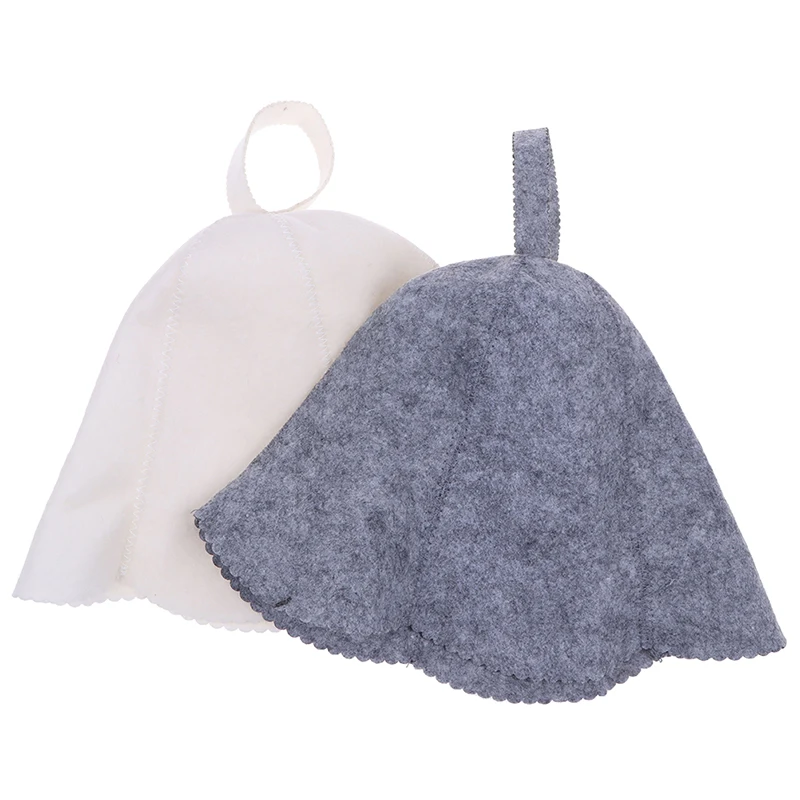 

Felt Head Protection Bath Anti Heat Free Size Russian Style Shower Cap Sauna Hat Bathroom Accessories