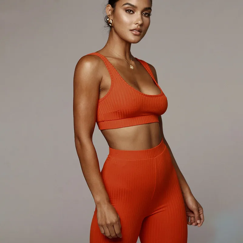 CAUSEY Повседневный трикотажный комплект из двух предметов Майка без бретелек топ и