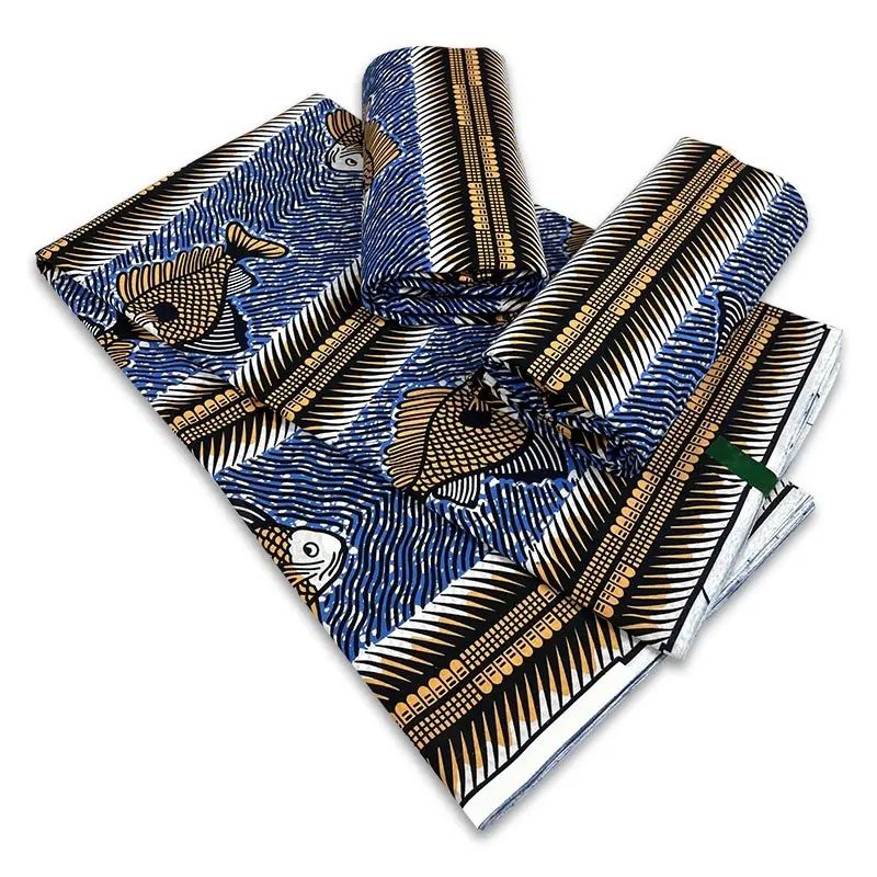 

African Veritable Wax Guaranteed Real Pagne Wax 6yard/lot Soft New High Quality African Fabric Print ankara Veritable Wax