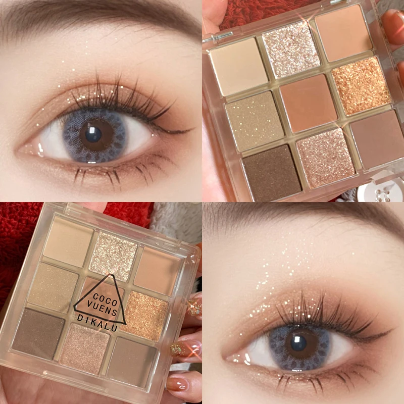 тени для век палетка Makeup 9Color Shimmering Matte Eyeshadow Palette Shimmer Eye Shadow Косметика | Красота и