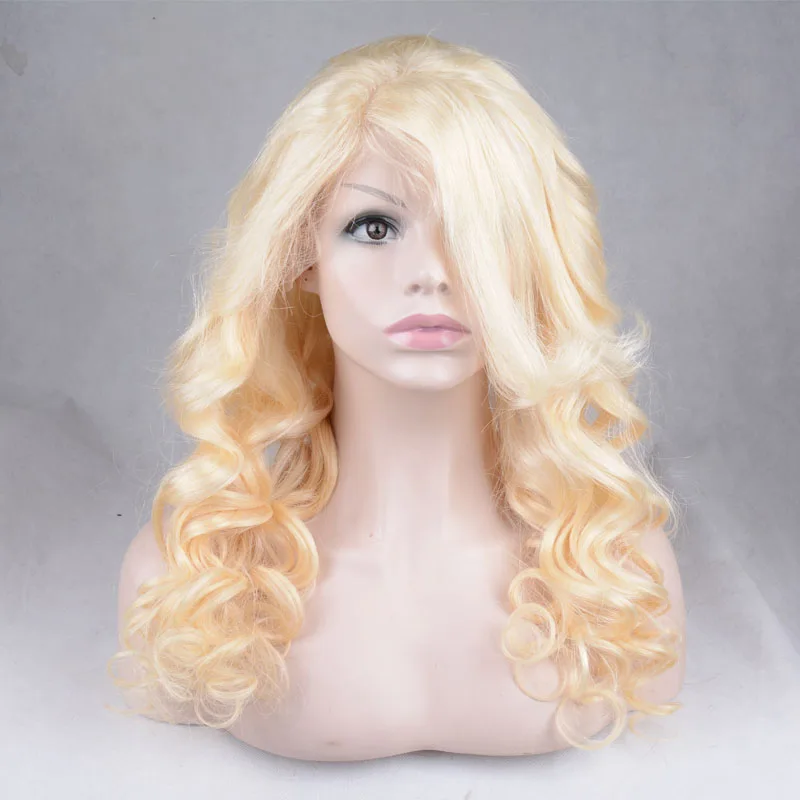 Remy Human Hair Glueless Lace Front Wig Blonde Water wave Long 13x4 hd lace front wig