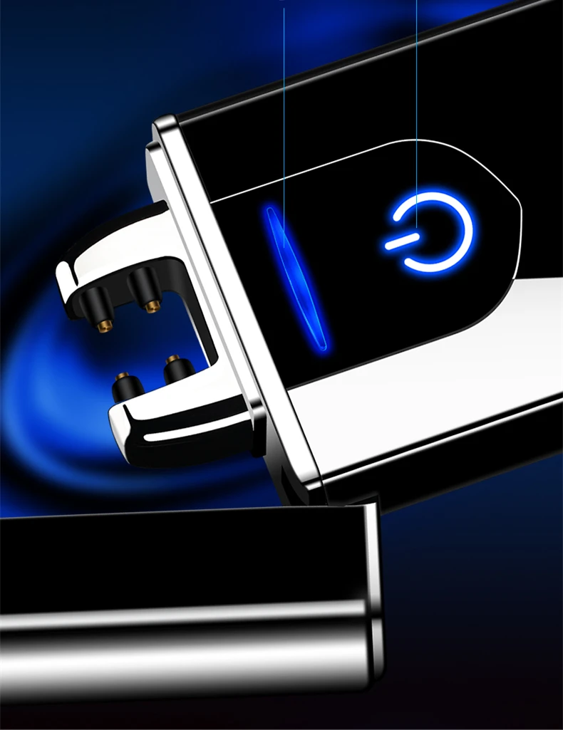 Двойной arc светодиодный сенсорный экран зондирование USB петля зарядки безопасный и портативный Зажигалка выбор подарка