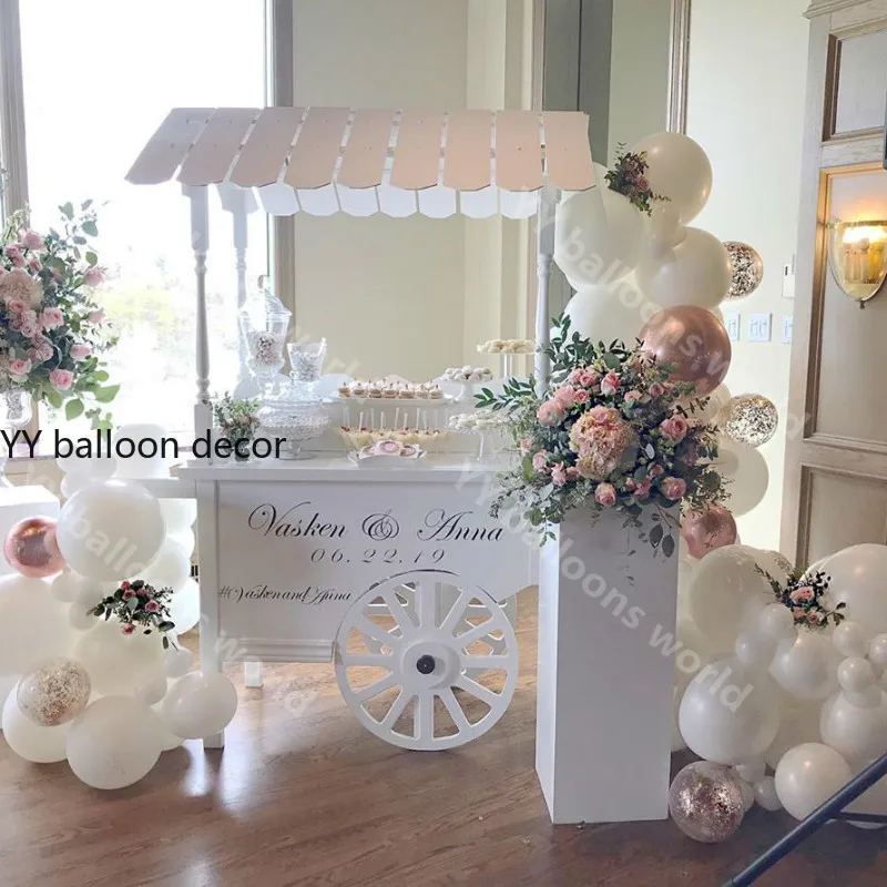  Arch Kit Macaron White Pink Gray Rose Gold Confetti s Happy New Year Wedding Party Baby Shower Decor | Дом и сад