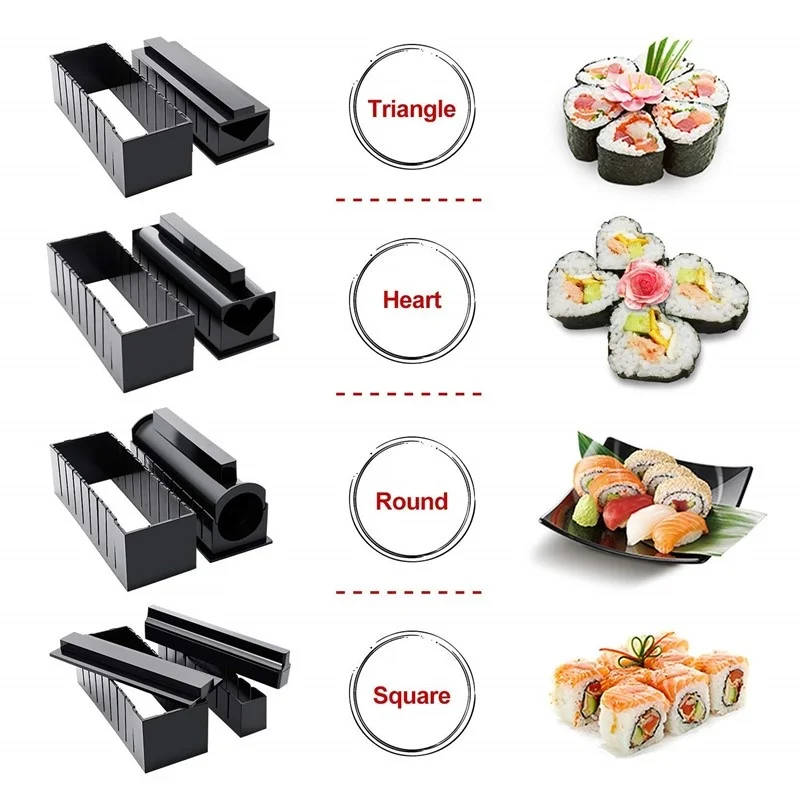 

10 Sticks/set Diy Sushi Maken Kit Roll Sushi Maker Rice Roll Mold Kitchen Sushi Tool Japanese Sushi Cooking Tool