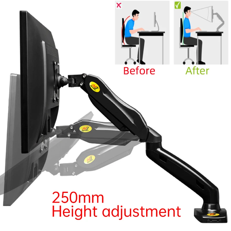 Настольный кронштейн для монитора F80 крепление на газовую пружину экрана 17-30