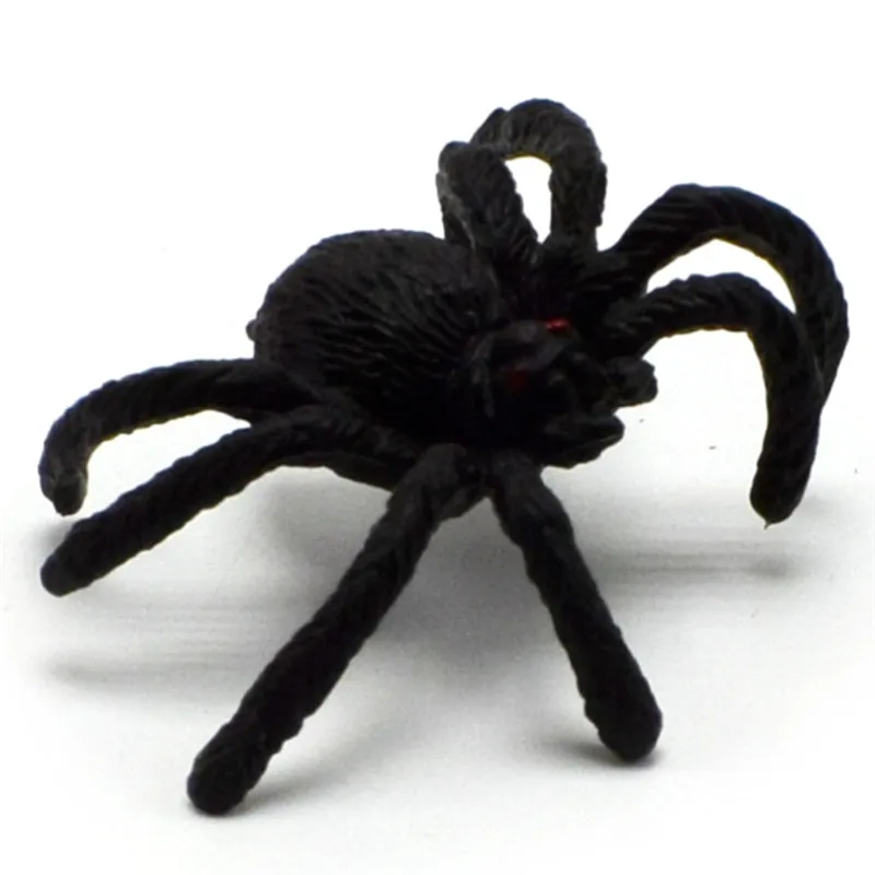5pcs horror 4 5cm black spider haunted house spider web bar party decoration supplies simulation tricky toy halloween decoration free global shipping