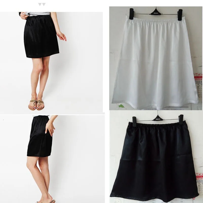 Шелковые атласы юбка-комбинация полускользящая имитирующая нижнюю юбку