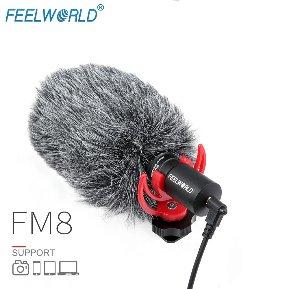 

Конденсаторный микрофон FEELWORLD FM8 3,5 мм, микрофон для видеокамеры, микрофон для интервью для iPhone, смартфона, DSLR-камеры VS Boya By MM1 Mic