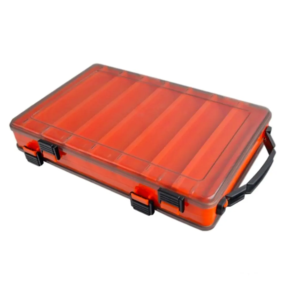 

Fishing Box Compartments Fishing Accessories Lure Hook Boxes Storage Double Sided High Strength Fishing Tackle Box