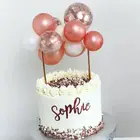 14 шт. шар цвета розового золота торт Топпер Happy День рождения Декор детей взрослых украшение торта свадебный торт Топпер Baby Shower поставки