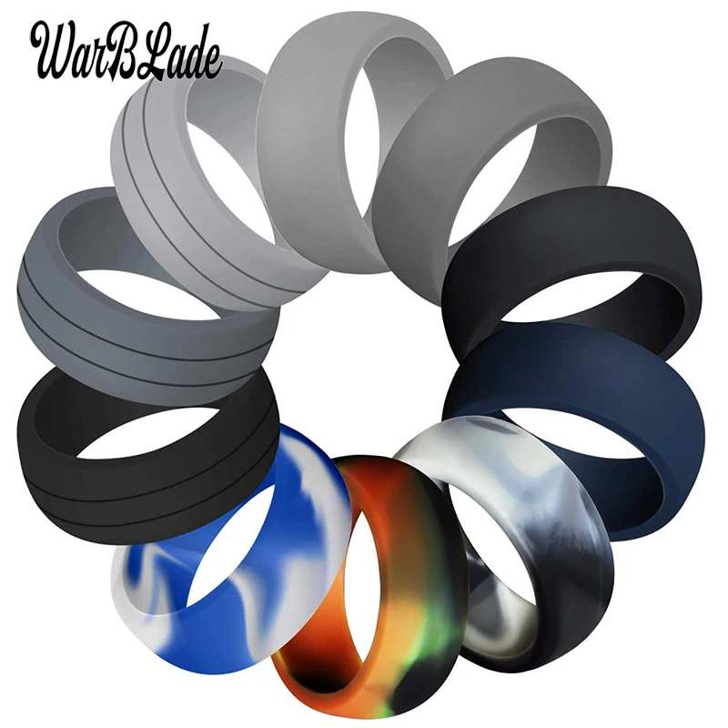 10 шт./компл. экологическое Спортивное Силиконовое кольцо для женщин обручальные