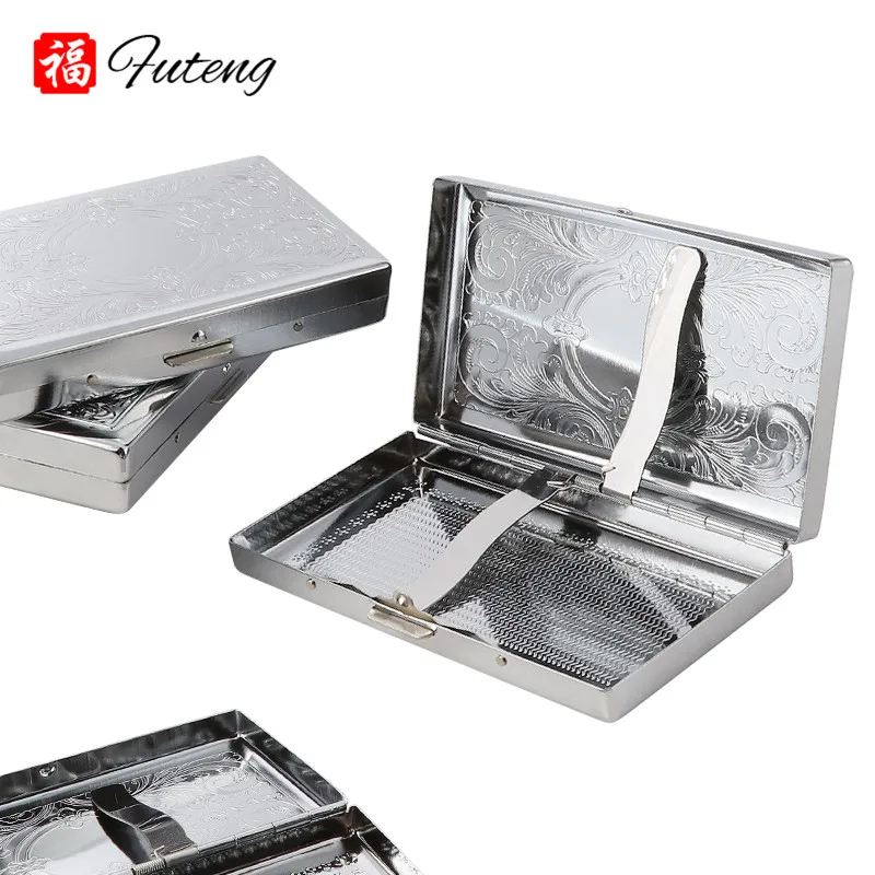 Футляр для сигарет 18 шт. металлический многофункциональный | Дом и сад