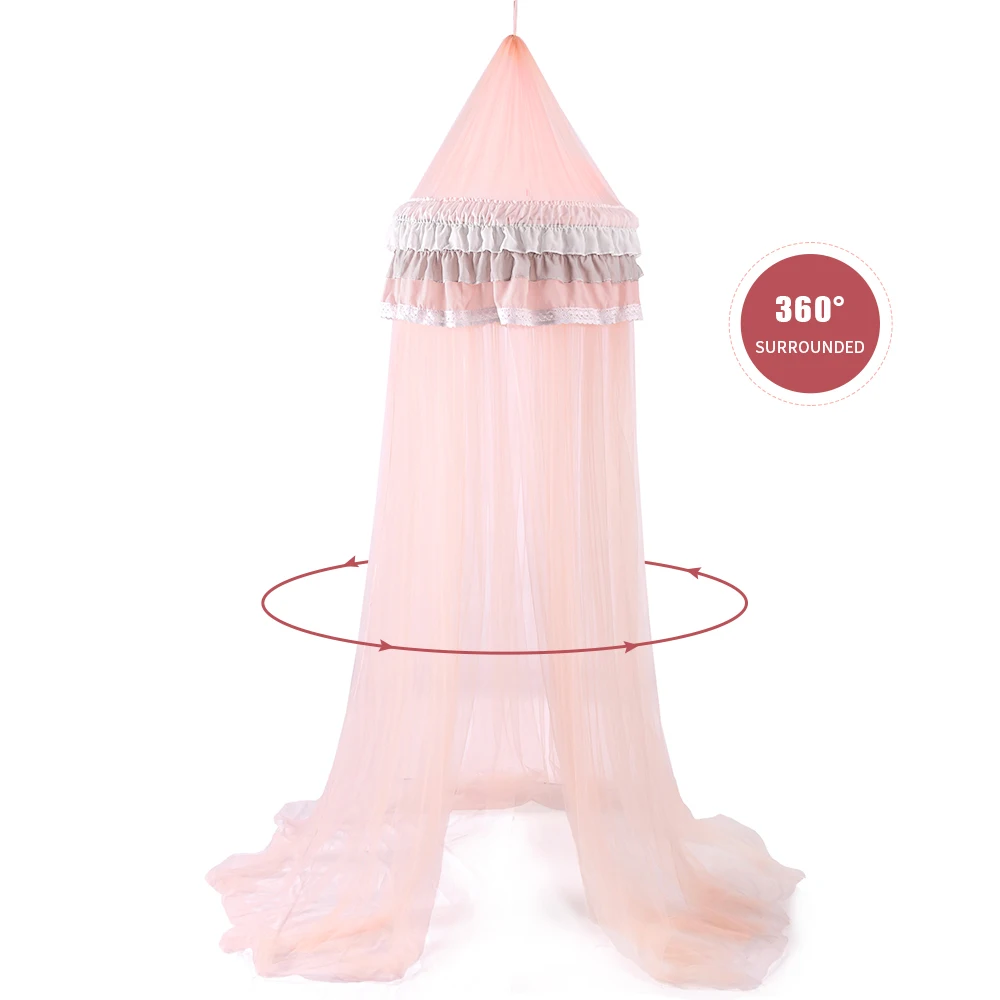 Hanging Princess Dome Mosquito Nets Lace Net Kids Bed Curtain Canopy Photography Props Ins Style Bedcover | Дом и сад