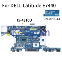 for dell latitude e7440 i5 4310u notebook mainboard la 9591p 0p9c43 sr1ee ddr3 laptop motherboard