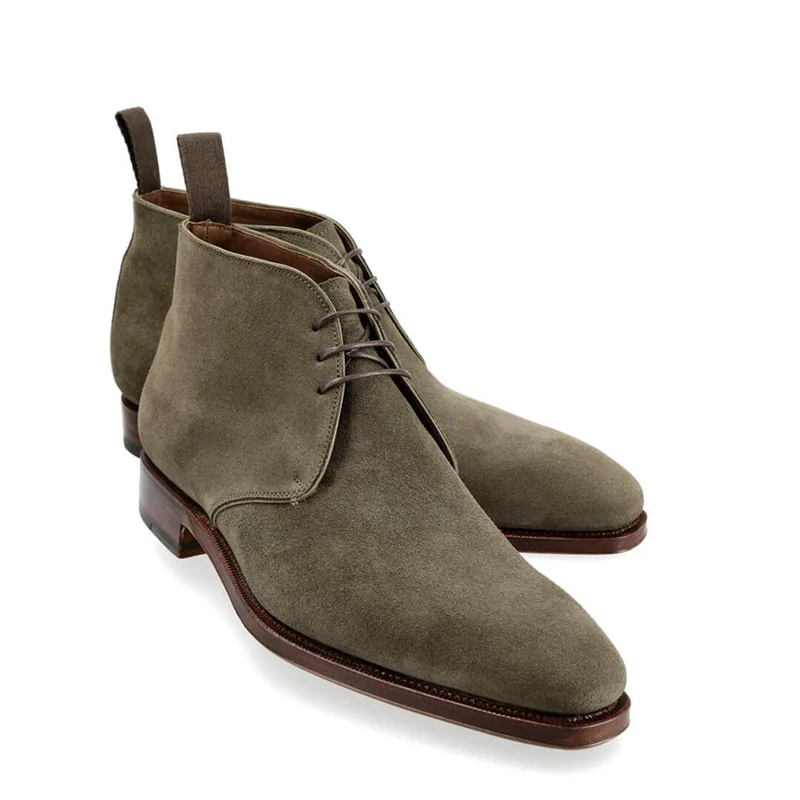 

Ankle Suede Handmade Winter Fashion Mens Boots Shoes Add Velvet Work Basic Boots Designer High Top Shoes Men