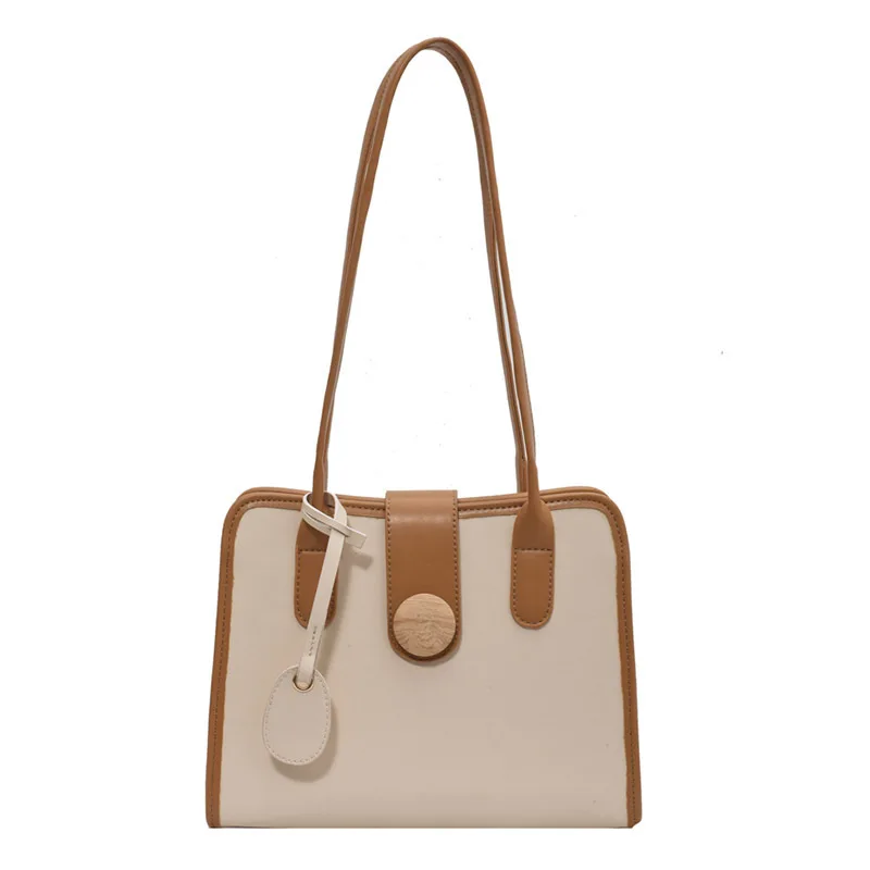 

Summer Bag Female 2021 New Trendy Fashion Net Celebrity Single-Shoulder Simple Contrast Color Large-Capacity Square Bag KM2012