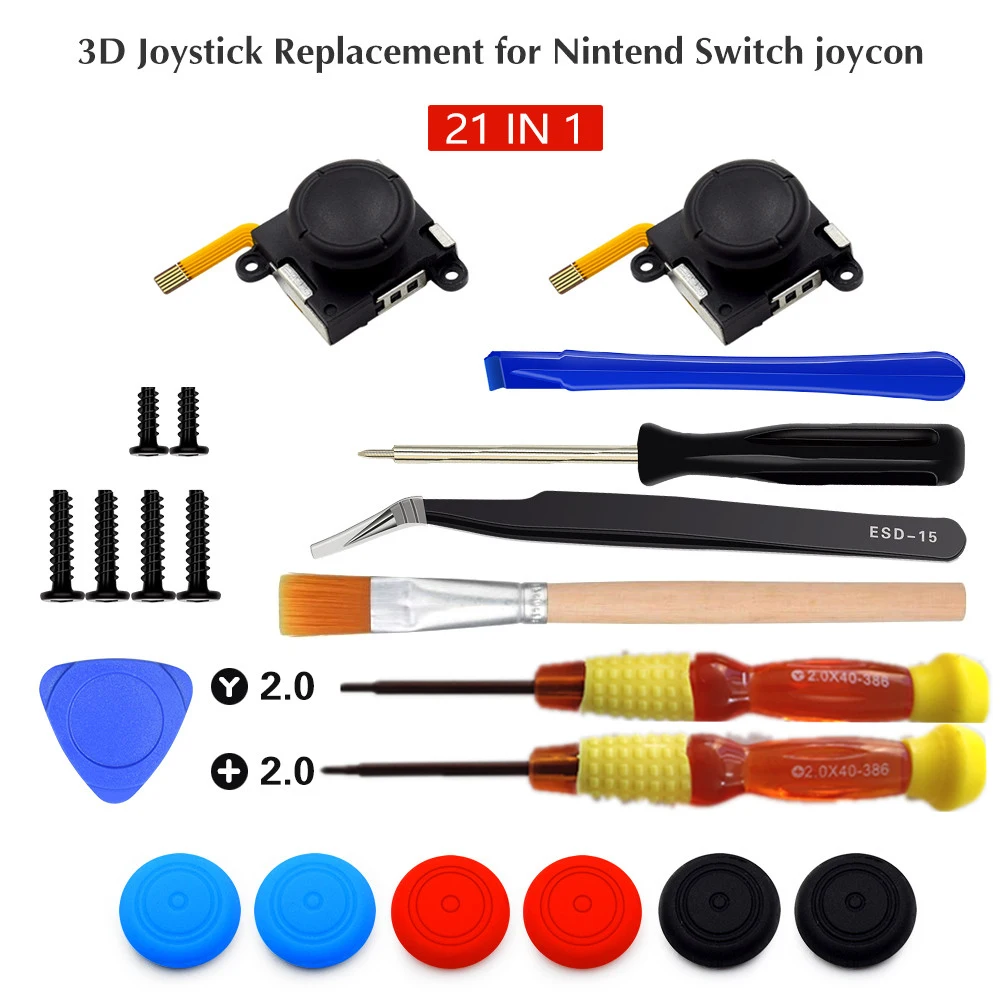 Запасные части для Nintendo Switch 3D аналоговый стик с отверткой джойстик NS JoyCon сменный