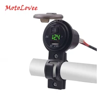 motolovee 2 1a1a dual usb car charger led display universal phone cigarette lighter socket adapter digital voltmeter switch