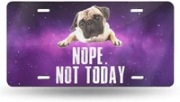 yunsu nont today pug license platecar decor personalise tagnovelty car front license plate metal aluminum car plate