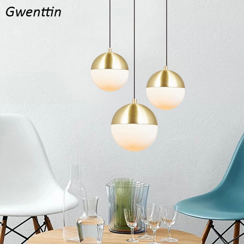 

Glass Ceiling Pendant Lights Nordic Modern Kitchen Hanging Lamp Bar Restaurant Light Living Room Home Decor Led Lighting Fixture
