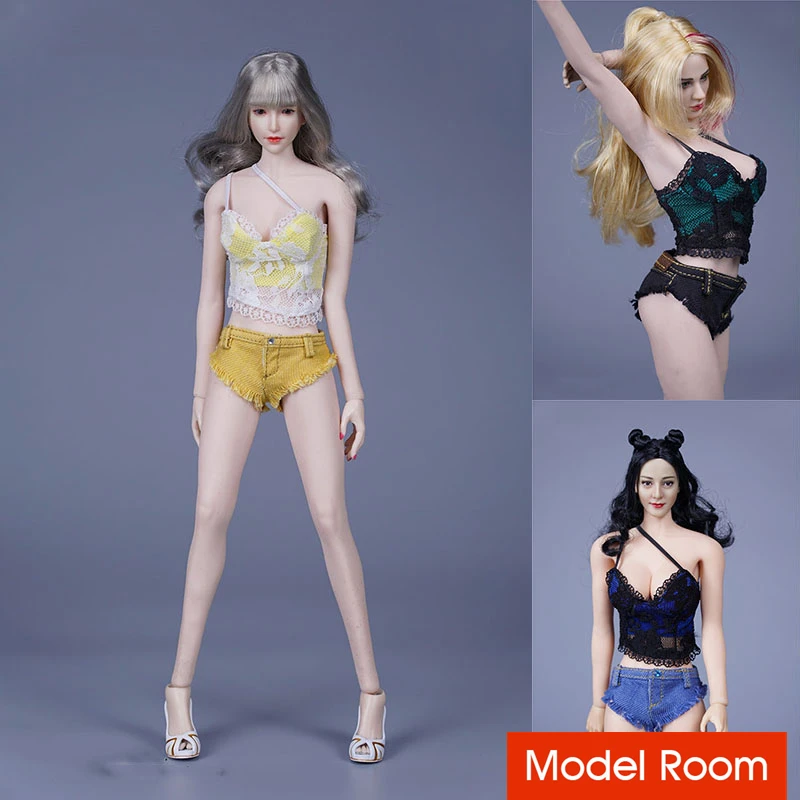 

SA Toys SA029 1/6 женская кофта с открытыми ягодицами джинсовые шорты модель одежды подходит для 12 дюймов средней груди солнцезащитный экшн-фигурк...