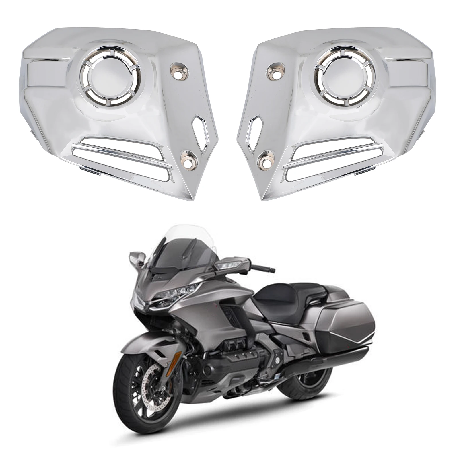 

Artudatech мотоцикл L & R нижний хомут Чехлы Подходит для Honda Goldwing 1800 GL1800 2018 2019 2020 Мотоциклетные аксессуары Запчасти