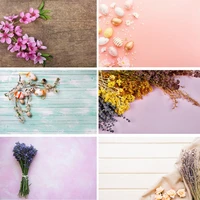 shengyongbao photography backdrops prop flower and wooden planks theme photography background 191024st 0002
